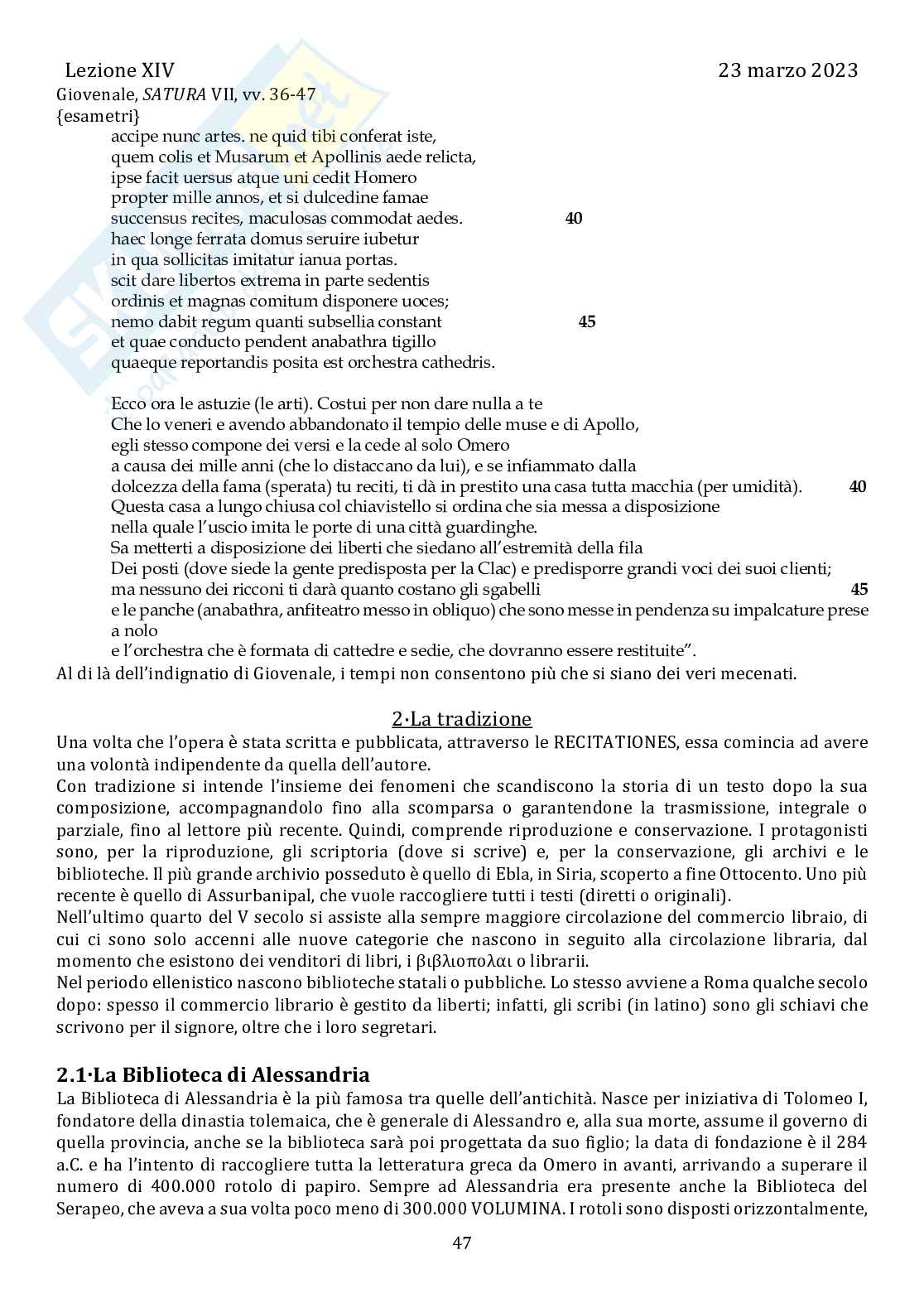 Appunti di Filologia classica Pag. 51