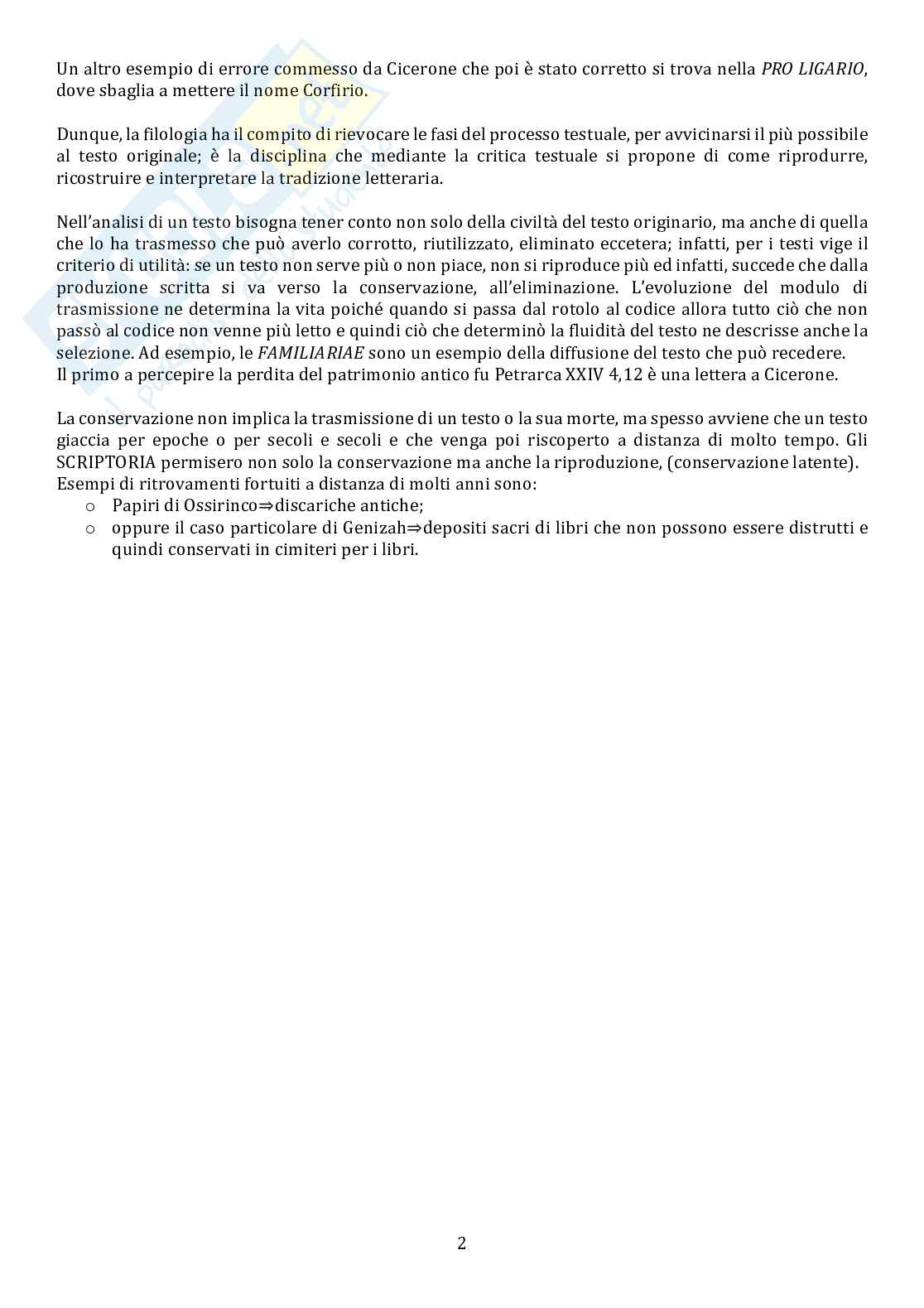 Appunti di Filologia classica Pag. 6