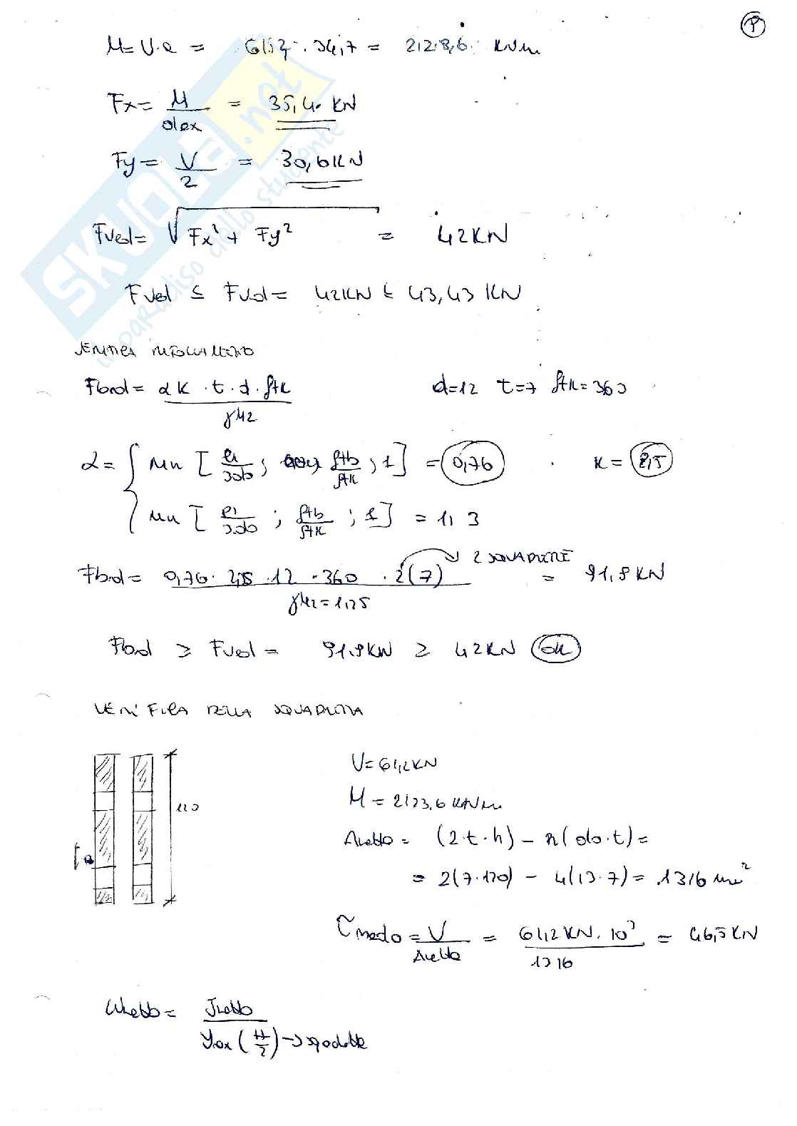 Esercizi di Tecnica delle costruzioni Pag. 26