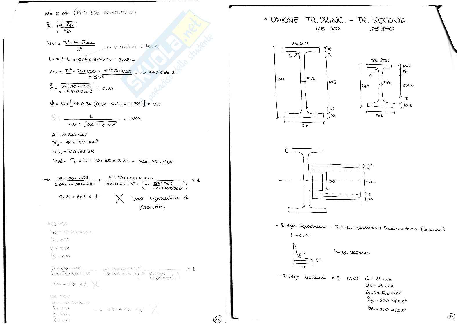 Esercizi di Tecnica delle costruzioni Pag. 6
