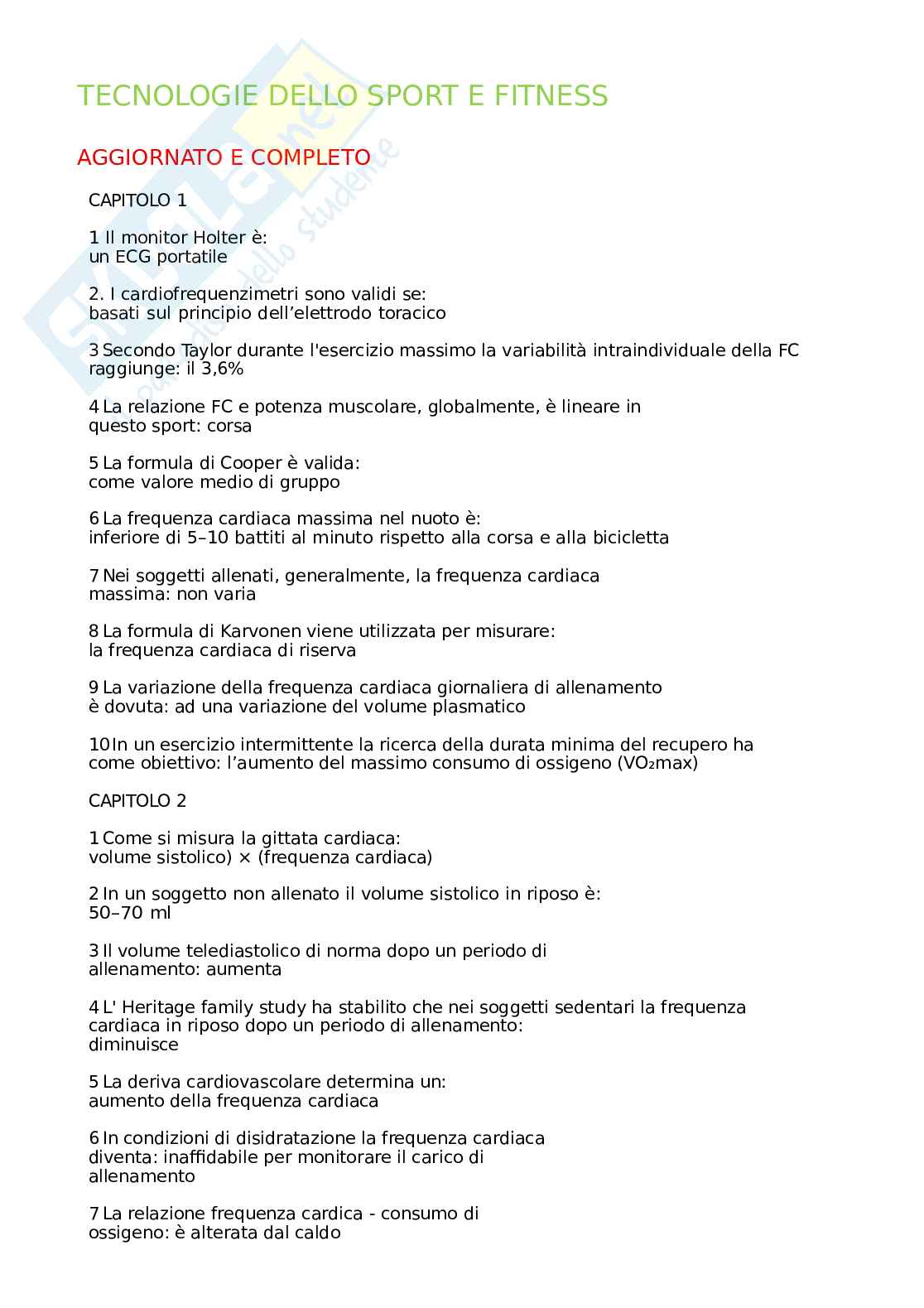 Paniere Tecnologie dello sport e fitness, aggiornato e completo. In ordine Pag. 1