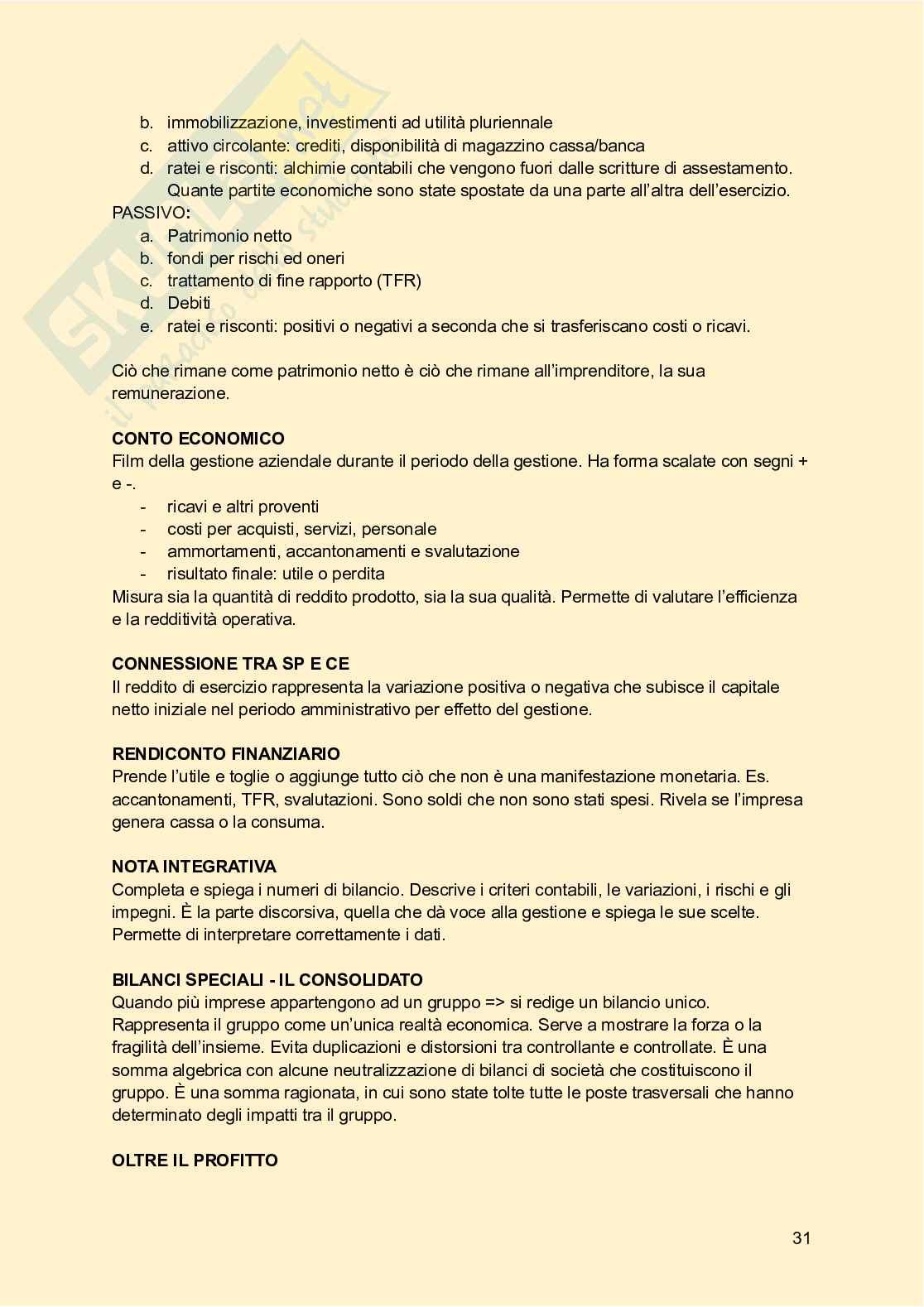 Appunti delle lezioni di Economia e gestione delle imprese Pag. 31