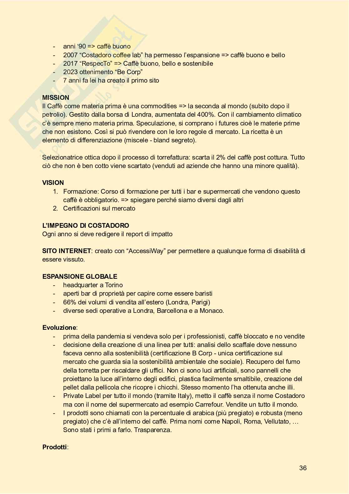 Appunti delle lezioni di Economia e gestione delle imprese Pag. 36
