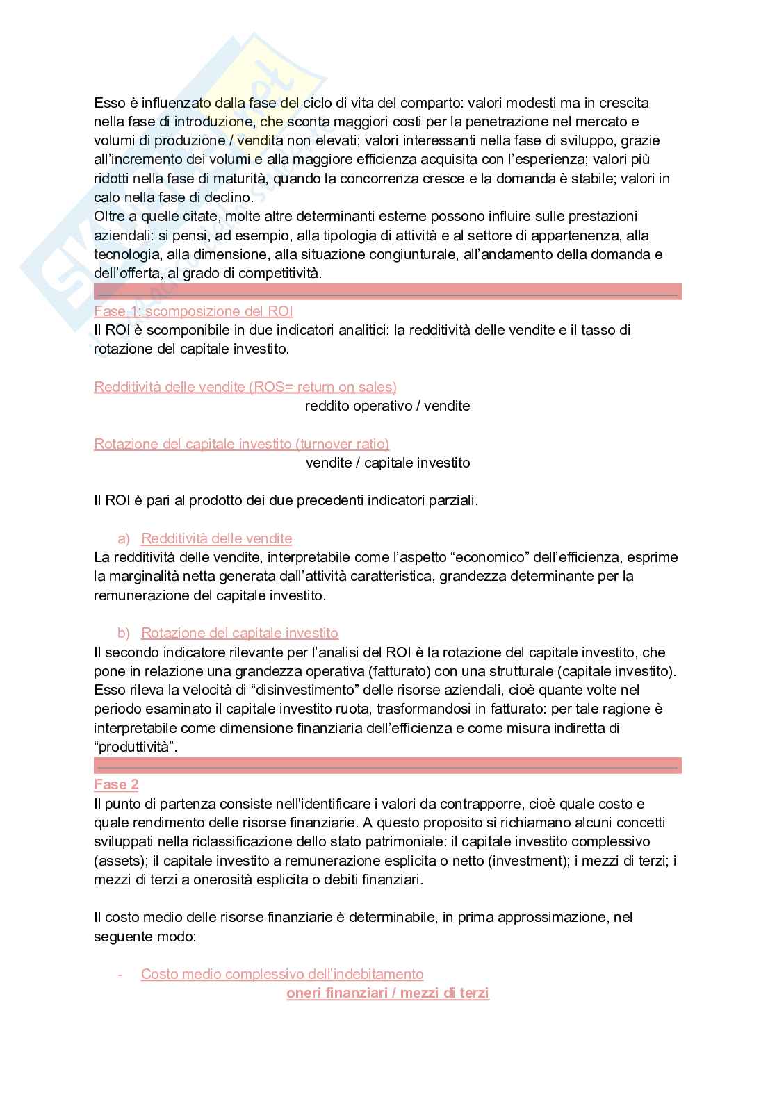 Appunti di Analisi di bilancio Pag. 26
