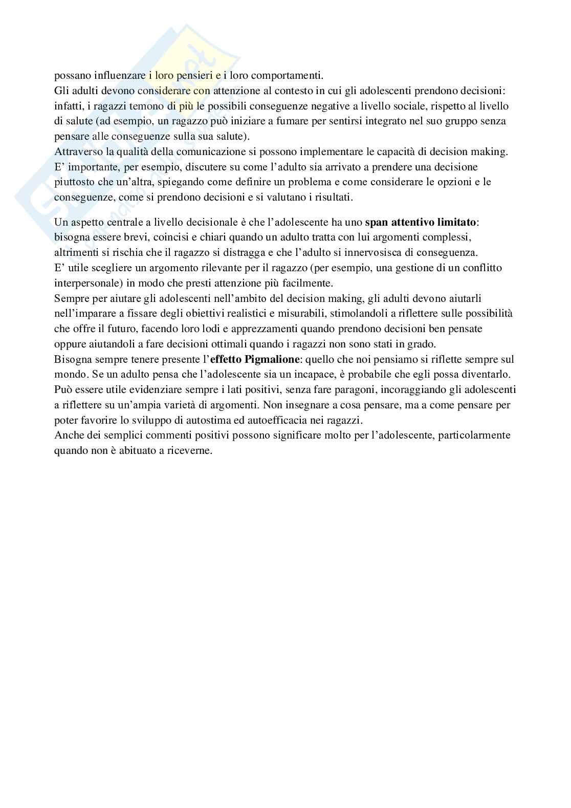 Appunti di Psicologia dell'adolescenza, prof. Albiero Pag. 21