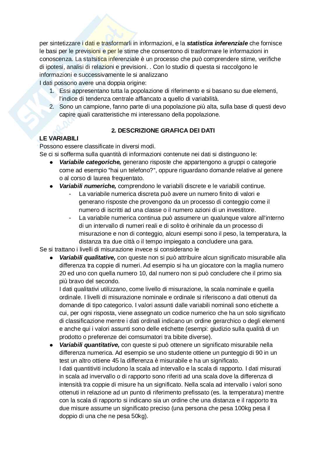 Appunti di Statistica  Pag. 2