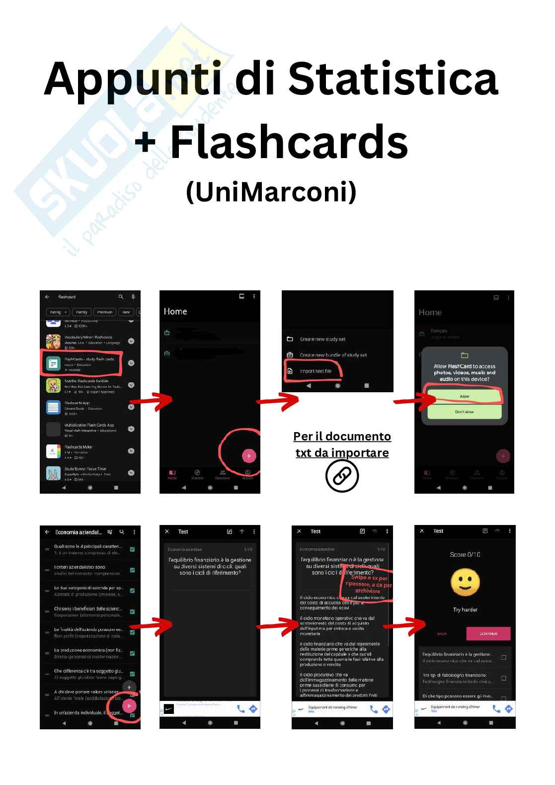 Appunti Statistica e FlashCards Pag. 1