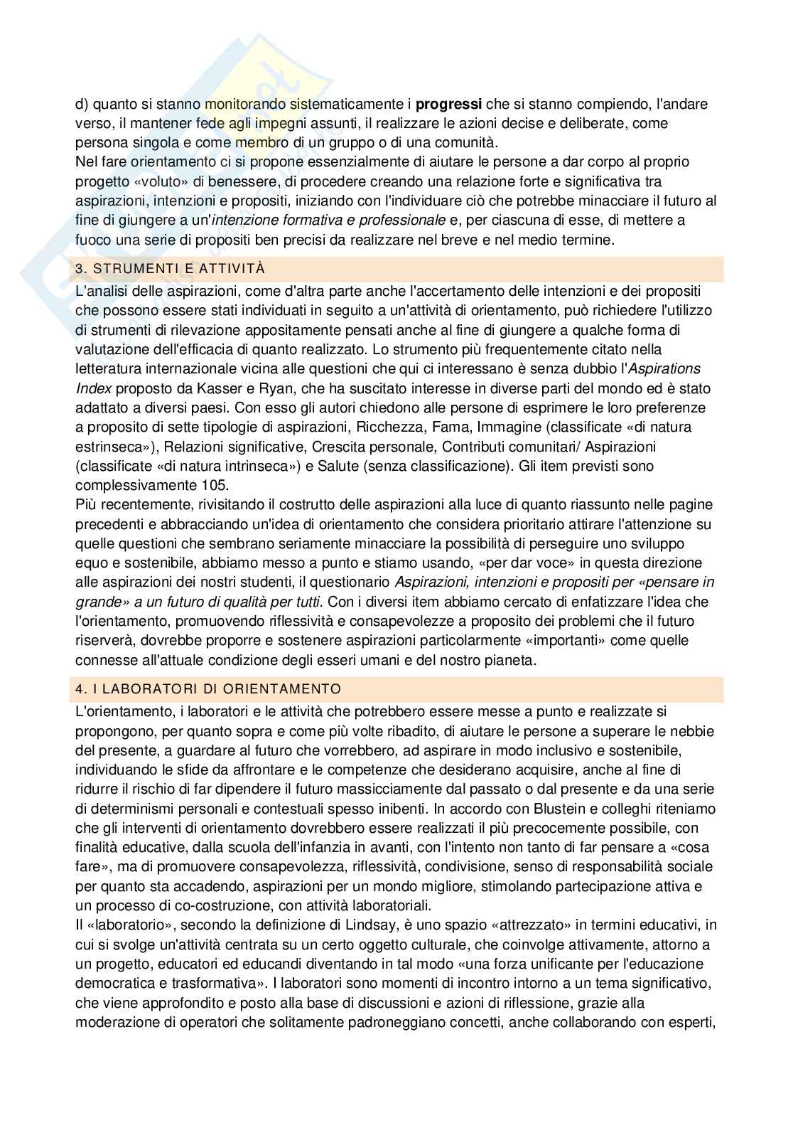 Riassunto esame Progettazione Professionale e Career Counselling, Prof. Nota Laura, libro consigliato L'orientamento e la progettazione professionale. Modelli, strumenti e buone pratiche, Soresi Salvatore, Nota Laura Pag. 81