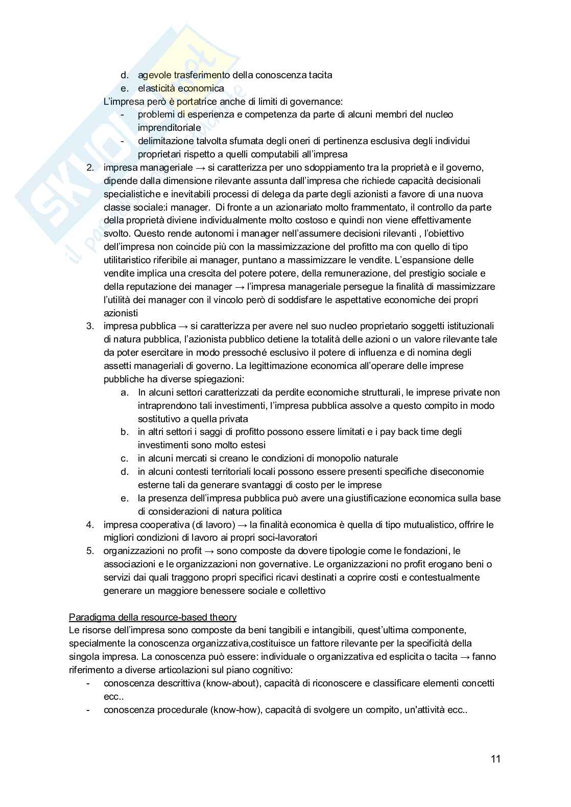 Economia e gestione delle imprese Pag. 11