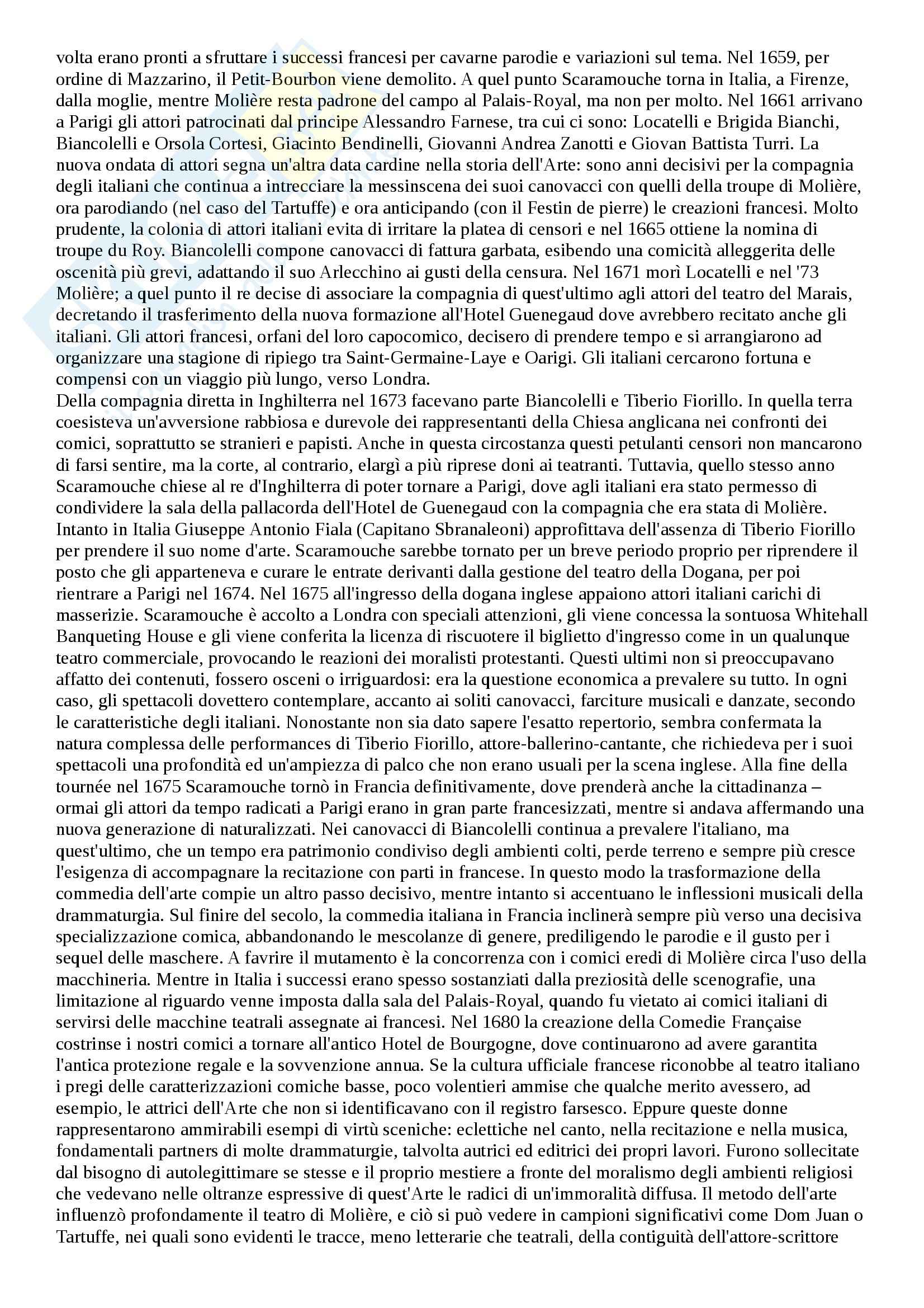 Riassunto esame Drammaturgia, prof. Ferrone, libro consigliato La commedia dell'arte Pag. 21
