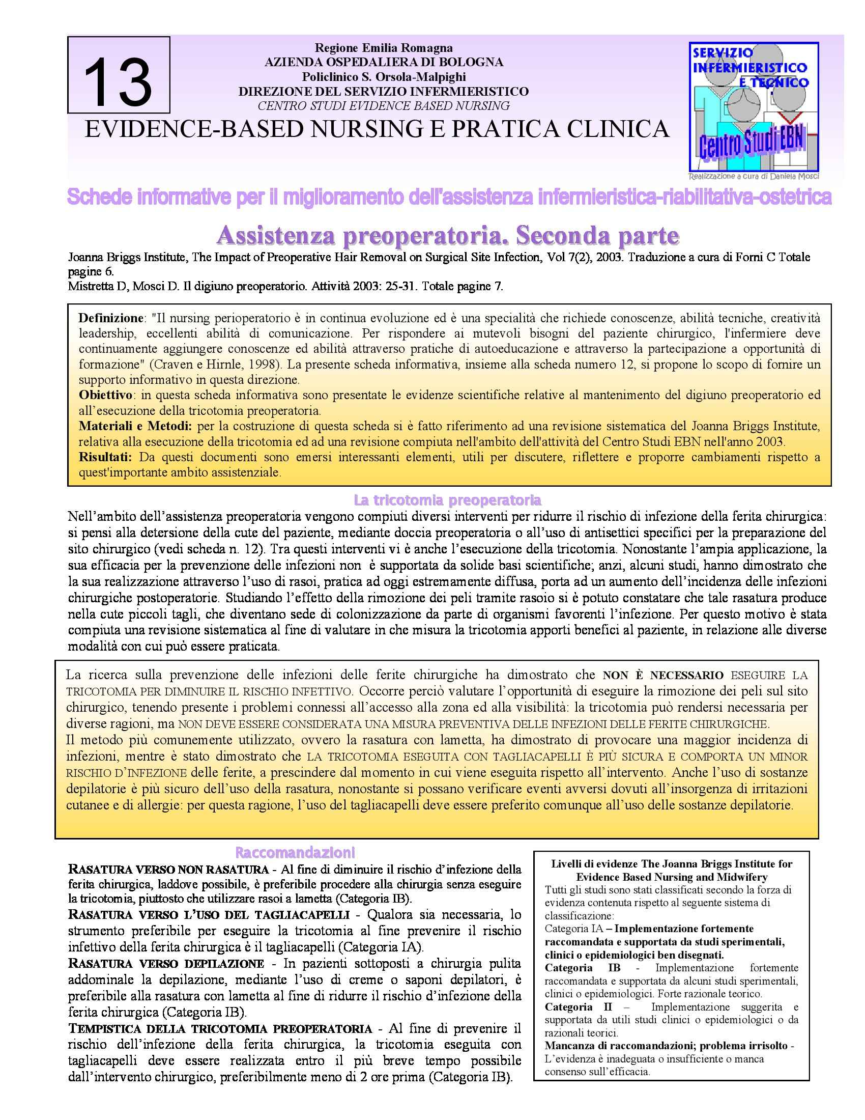 Assistenza pre-operatoria 2 Pag. 1