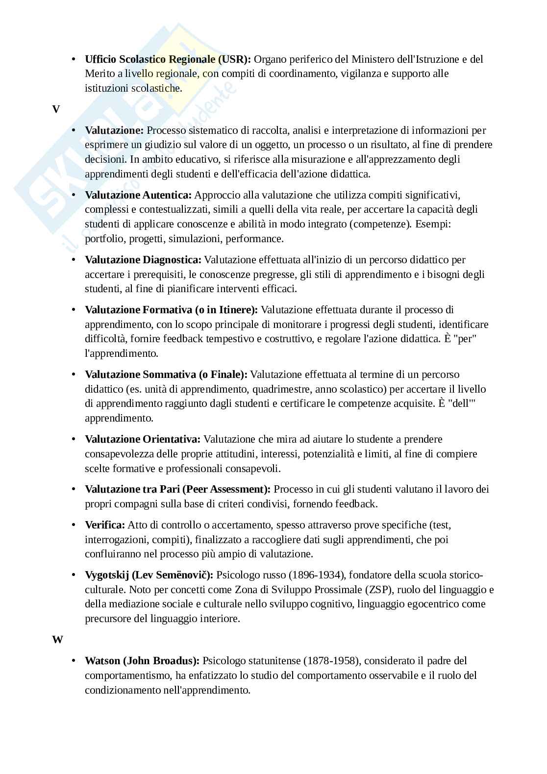 Glossario di termini scolastici, sostegno, sigle e governance scolastica prova TFA Sostegno X Ciclo Pag. 21