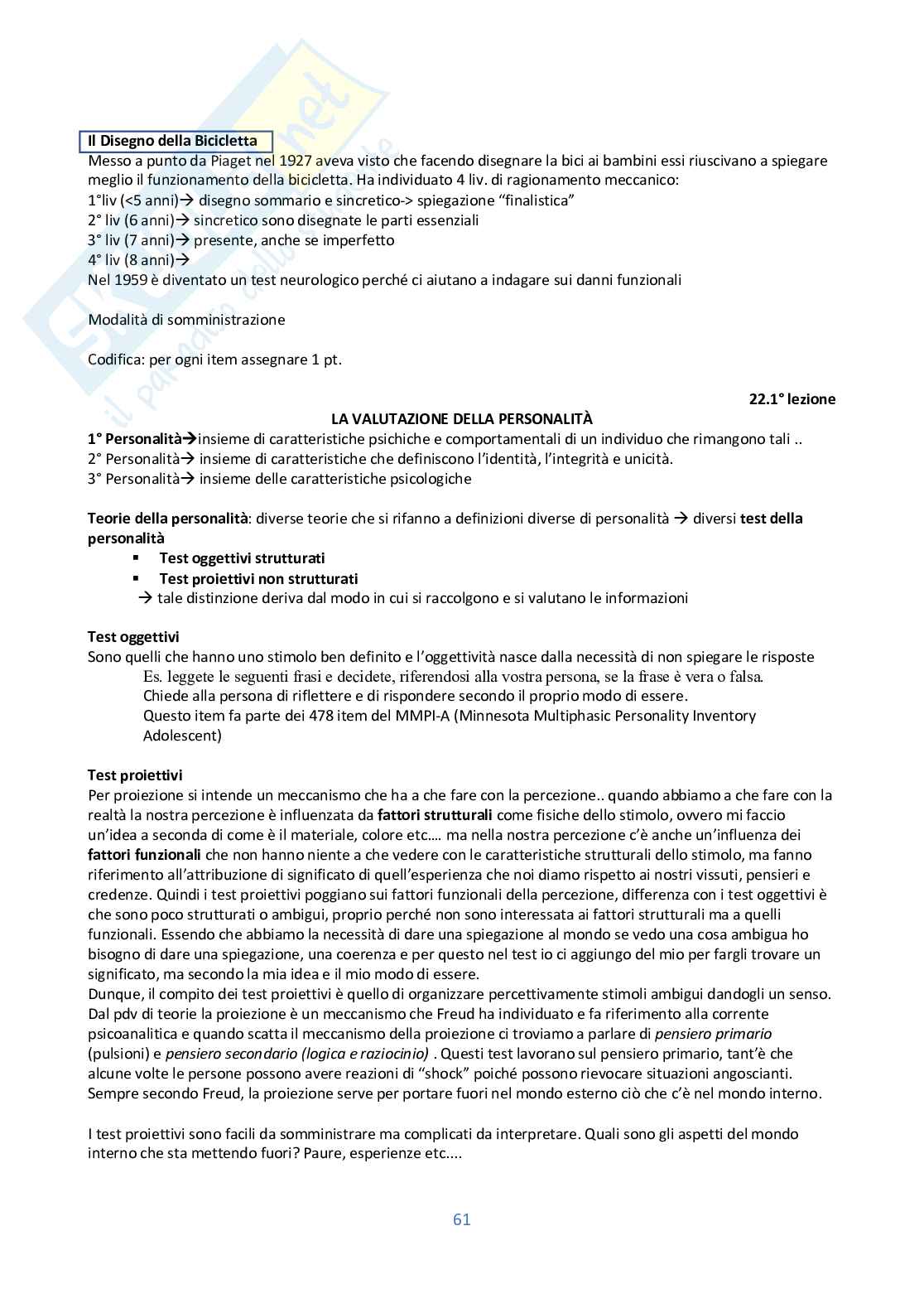 Appunti Tecniche di valutazione dello sviluppo Pag. 61