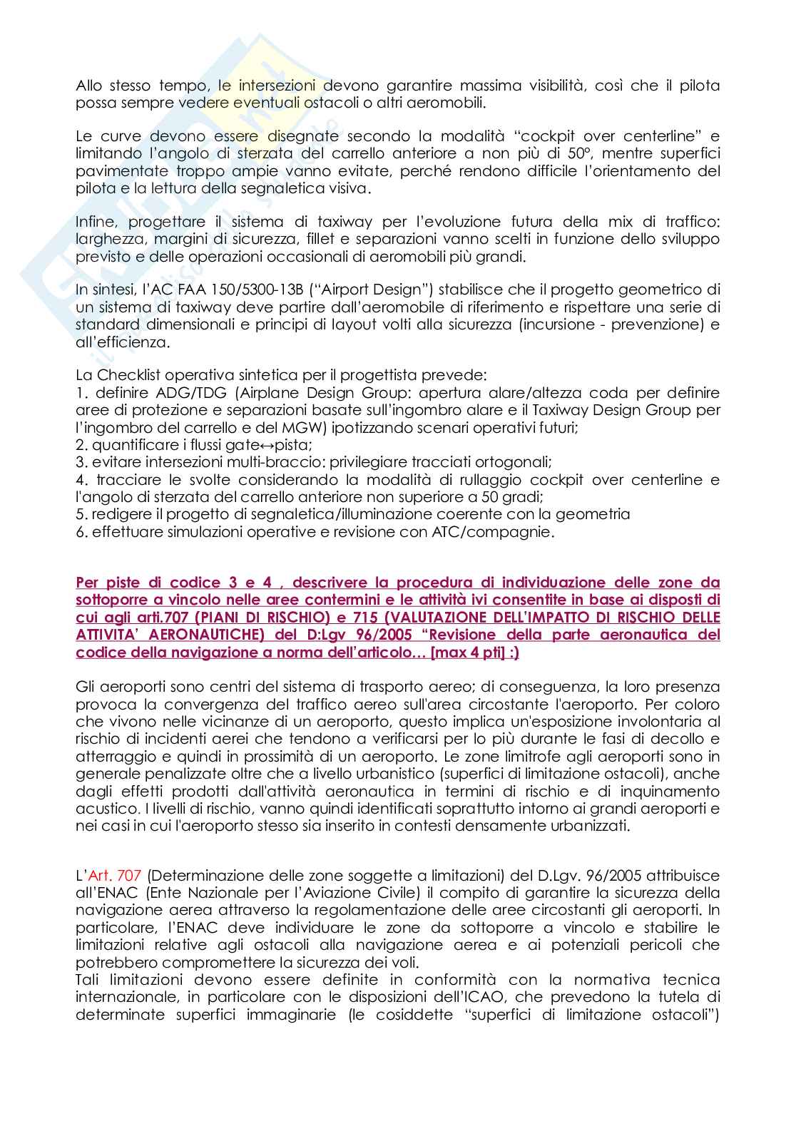 Domande esame Infrastrutture aeroportuali Pag. 11