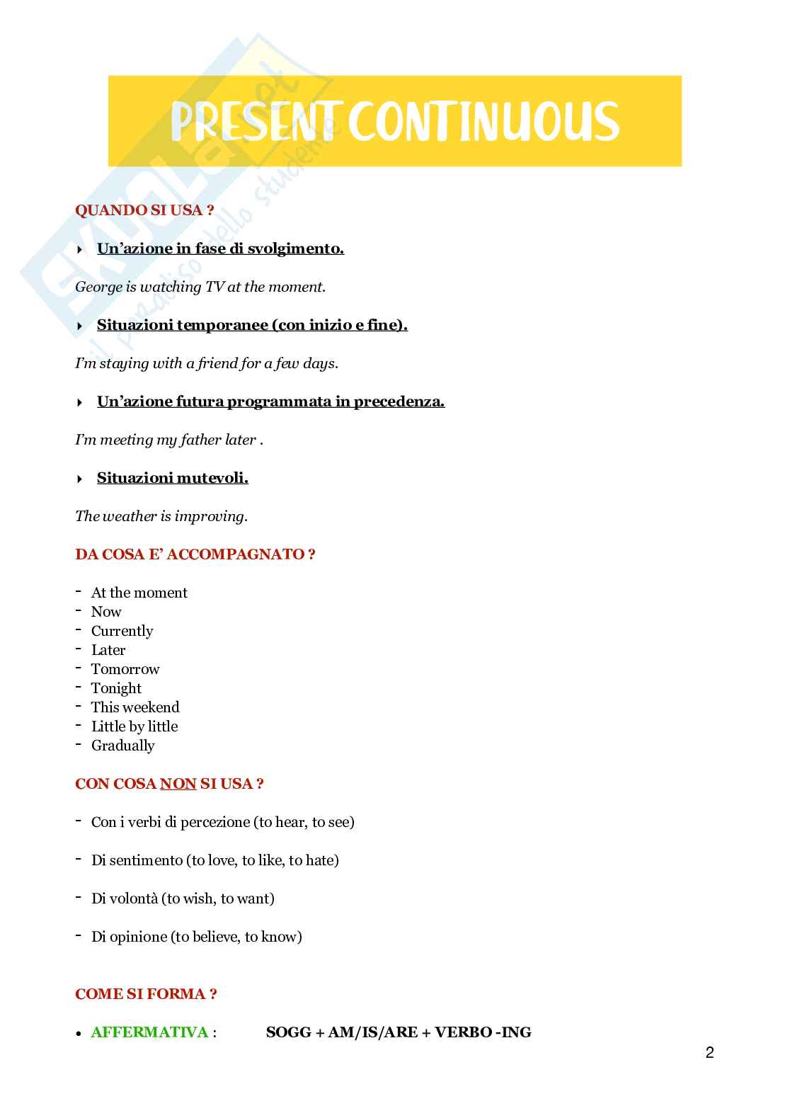 Idoneità linguistica: inglese Pag. 2