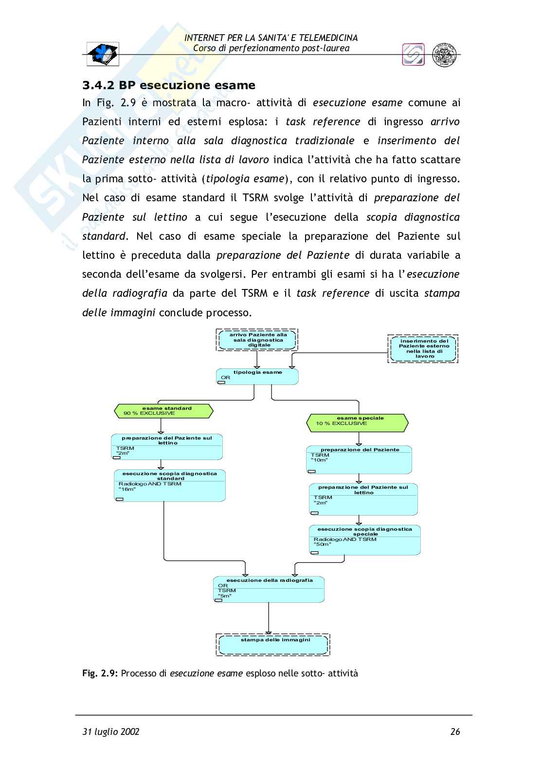 Analisi e modellizzazione del flusso informativo in modalità tradizionale e con sistema RIS-PACS presso una unità di radiodiagnostica Pag. 26