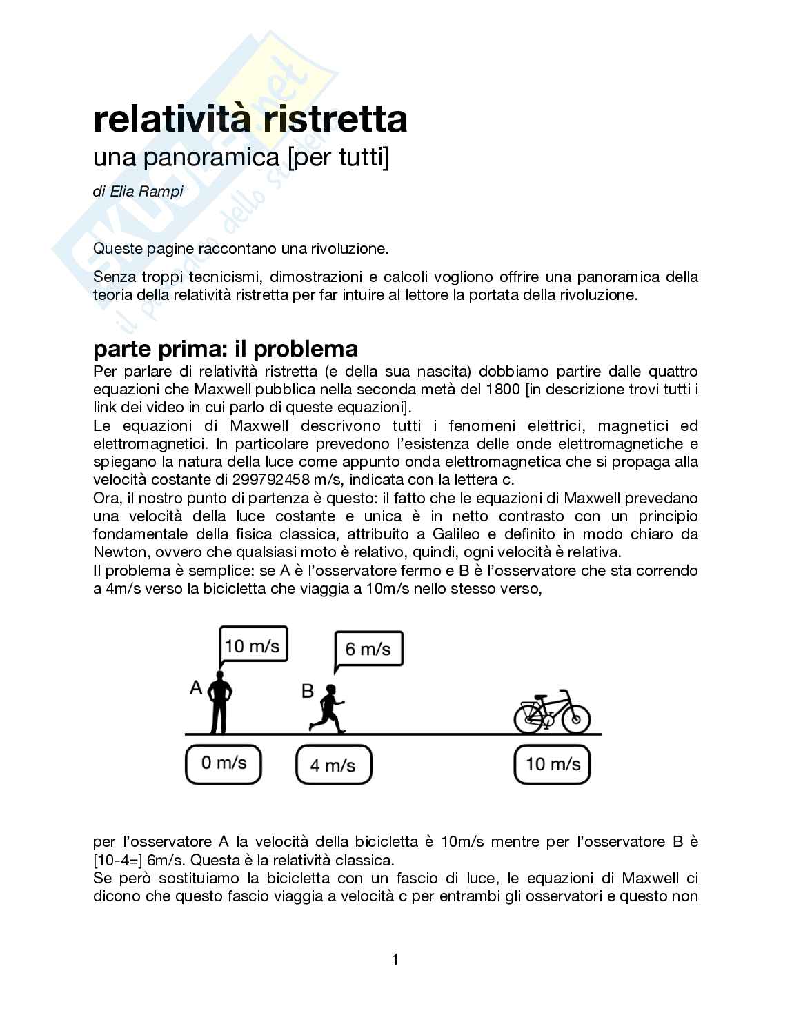 Relatività Pag. 1