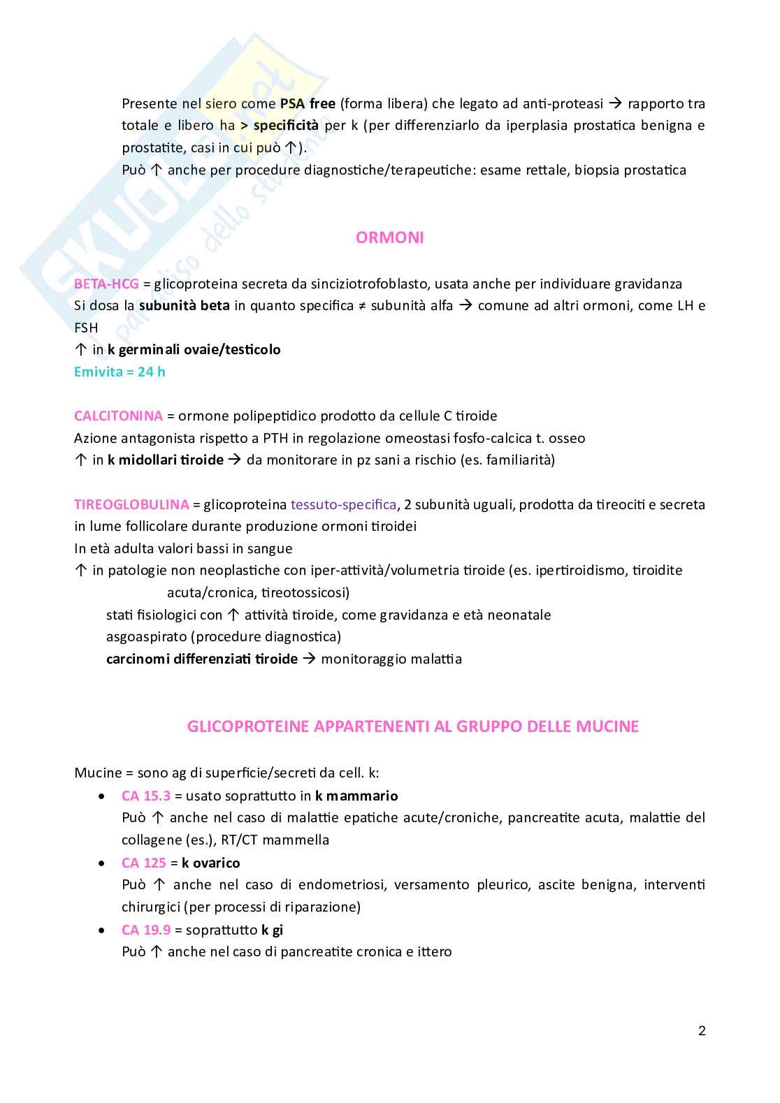 Appunti schematizzati vari argomenti di Oncologia Pag. 2