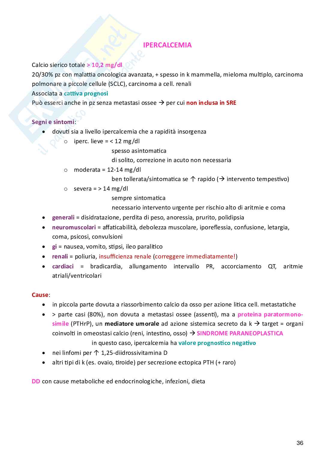 Appunti schematizzati vari argomenti di Oncologia Pag. 36