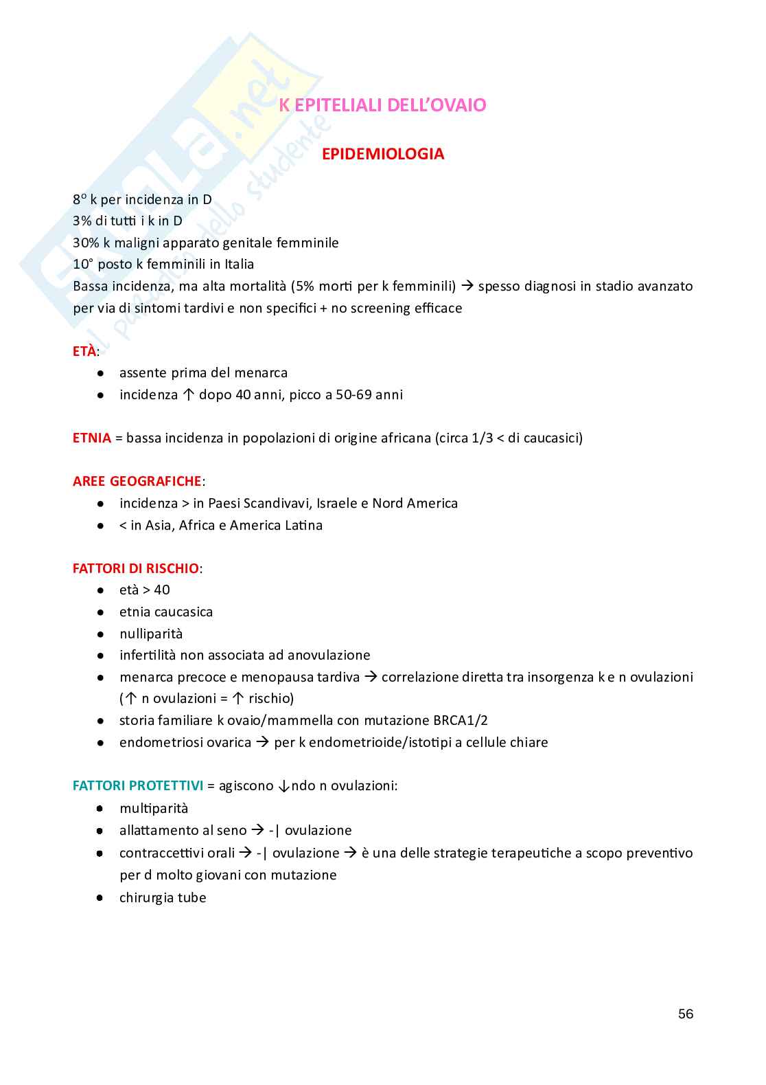 Appunti schematizzati vari argomenti di Oncologia Pag. 56