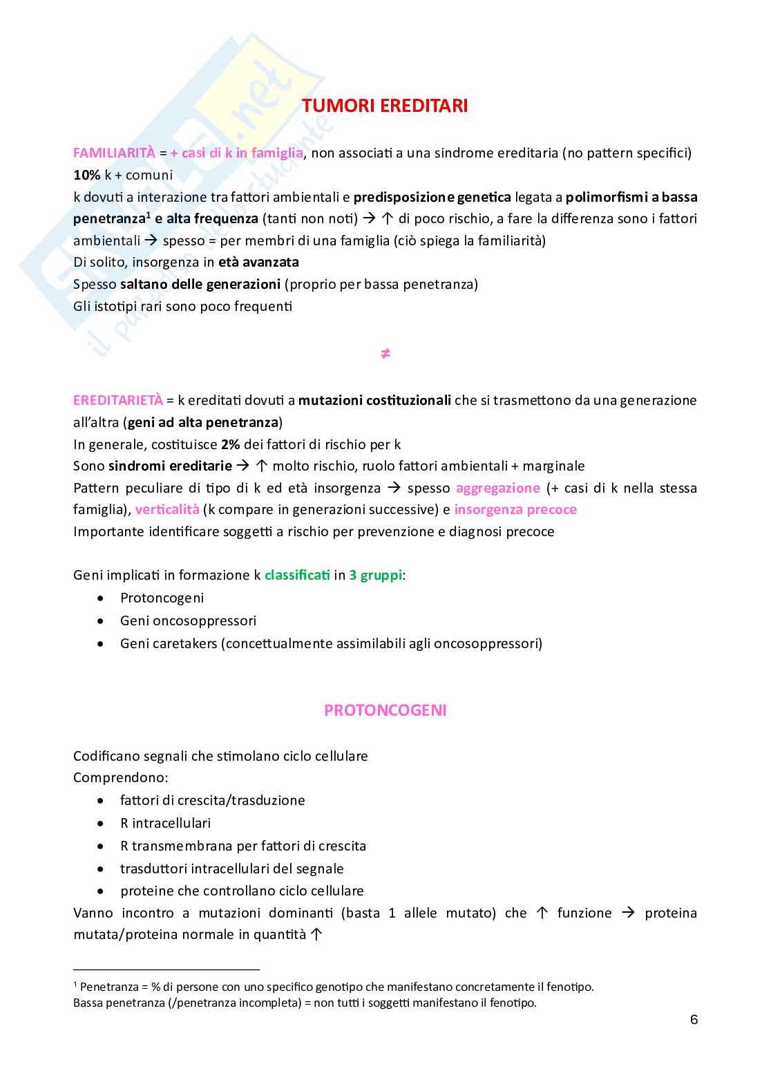 Appunti schematizzati vari argomenti di Oncologia Pag. 6