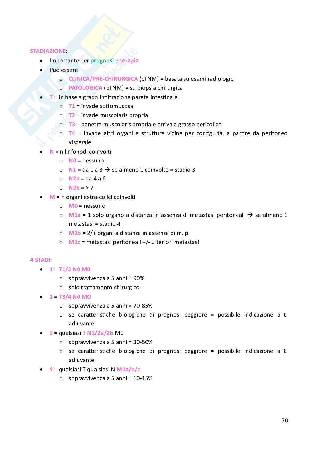 Appunti schematizzati vari argomenti di Oncologia Pag. 76