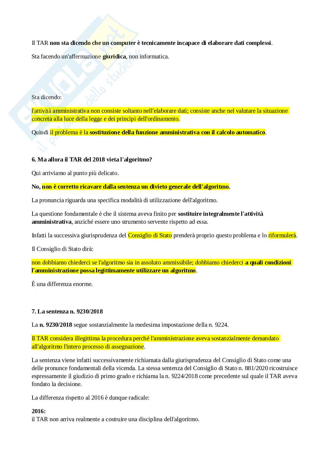 Decisione amministrativa algoritmica Pag. 21