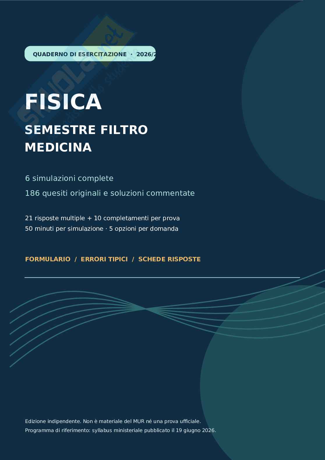 Domande Fisica Semestre filtro Medicina, 2026/27  Pag. 1