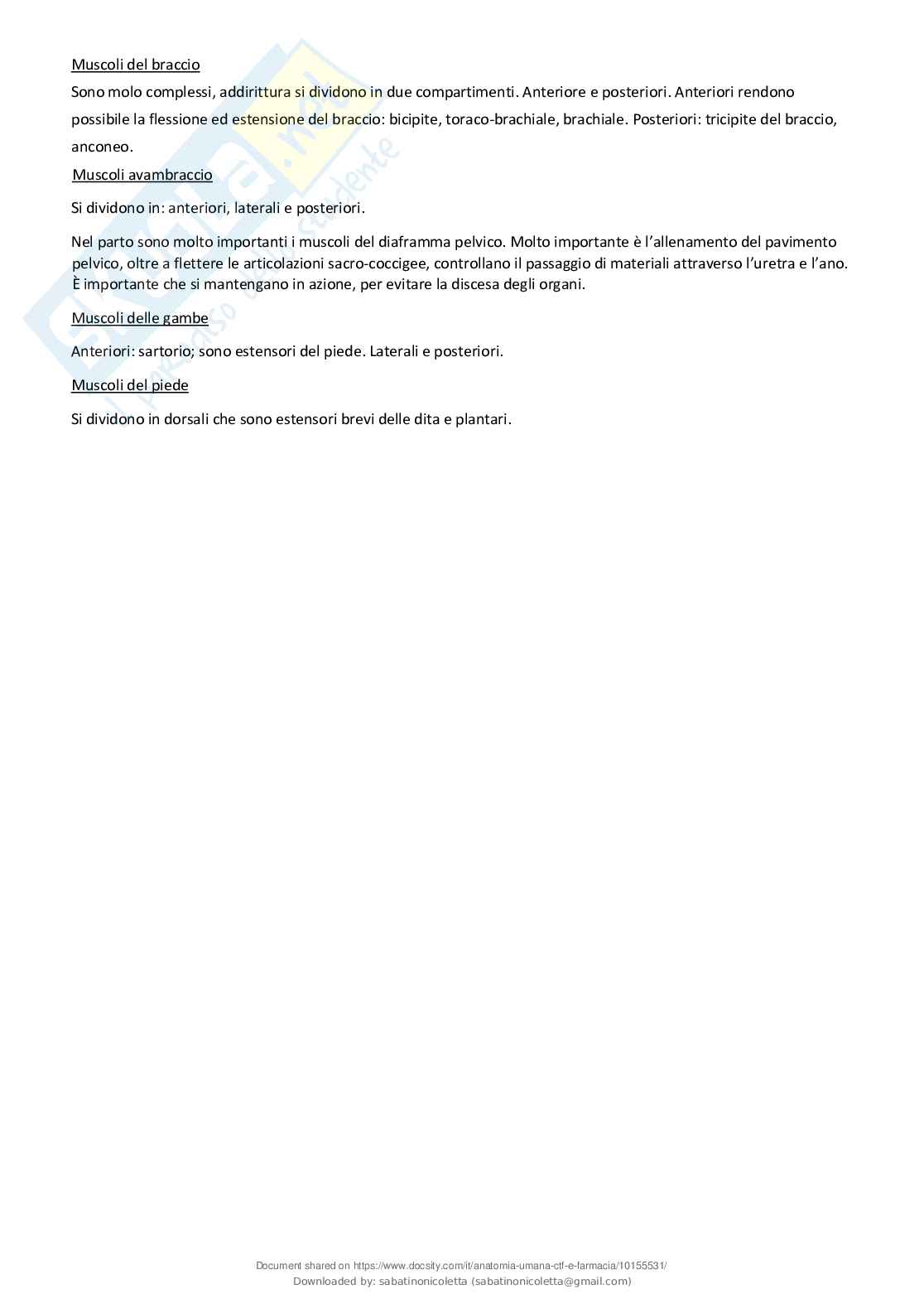 Articolazioni - Muscoli Pag. 6