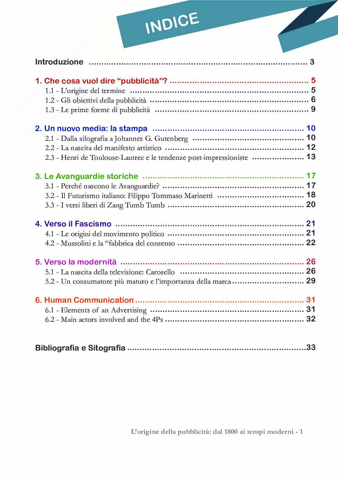 Origine della pubblicità - Tesina Pag. 2