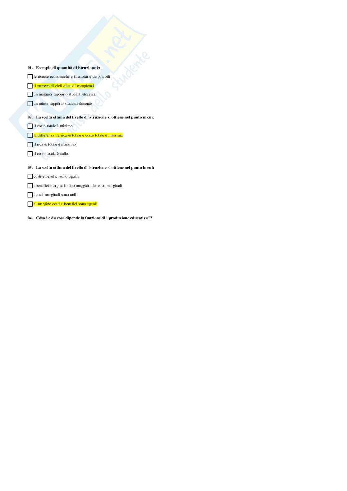 Economia dello sviluppo Pag. 71