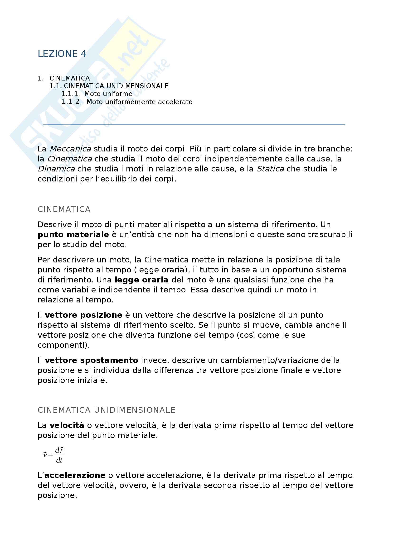 Appunti di Fisica I Pag. 6
