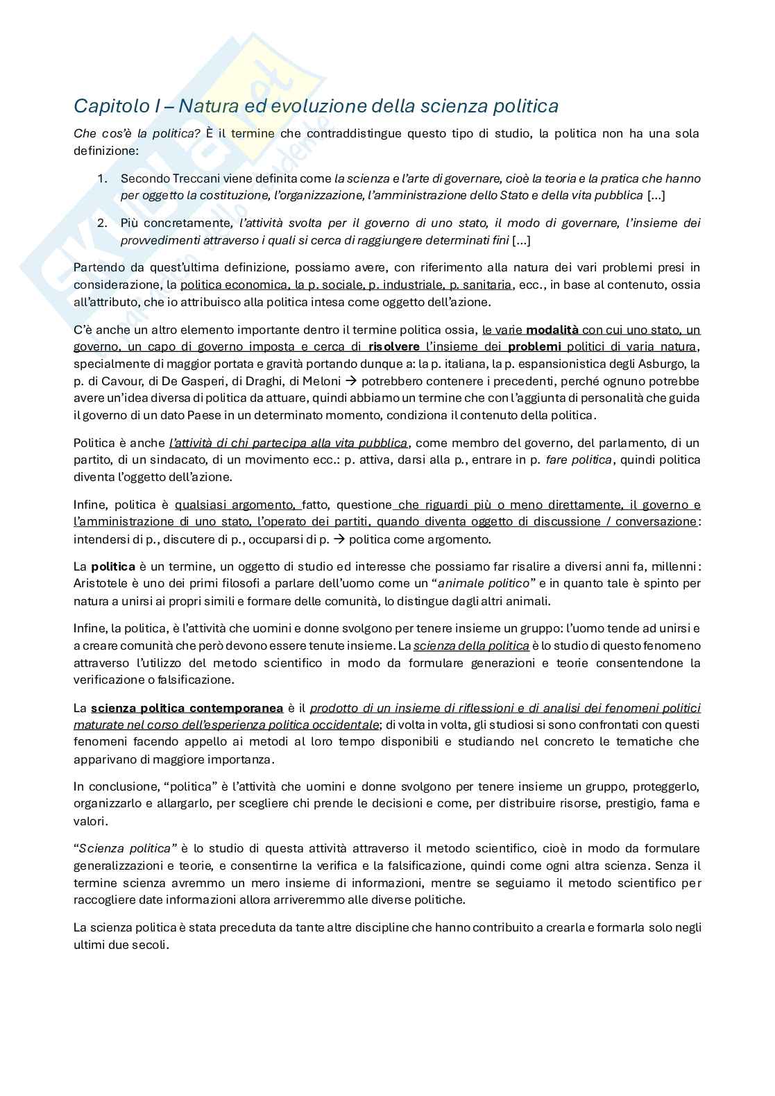 Appunti Scienza della politica Pag. 2
