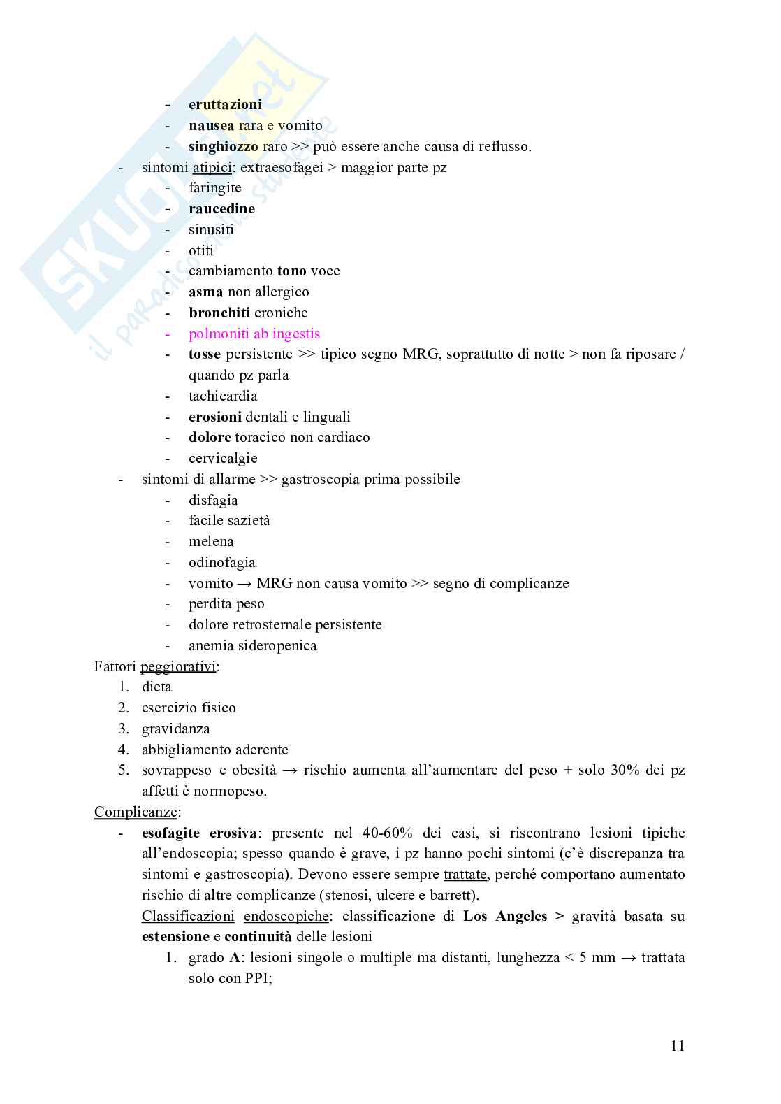 Schemi di Gastroenterologia Pag. 11
