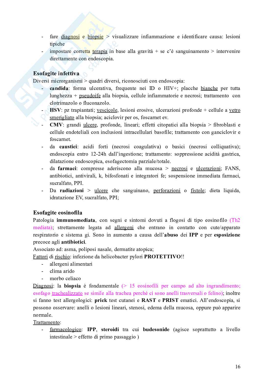 Schemi di Gastroenterologia Pag. 16