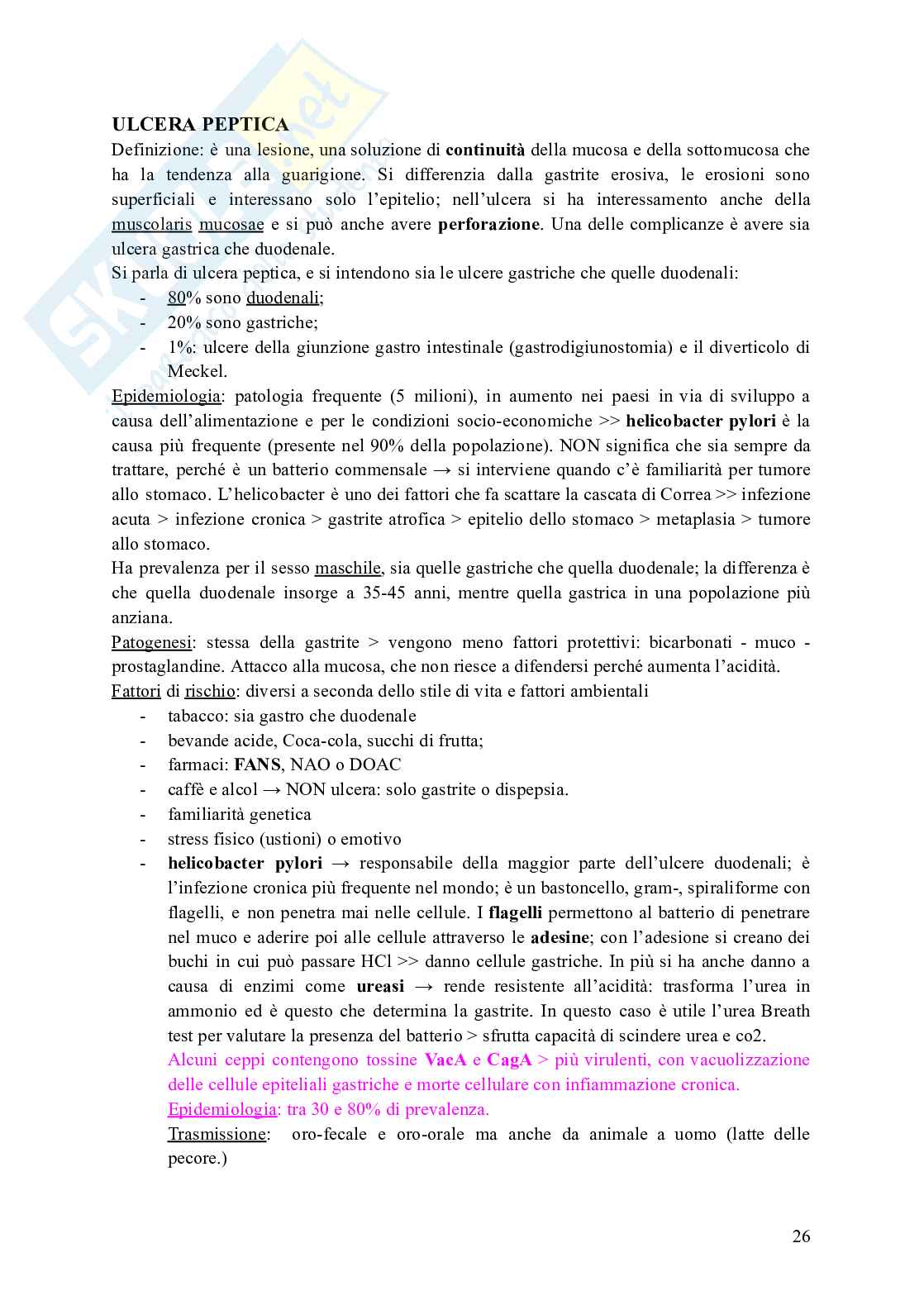 Schemi di Gastroenterologia Pag. 26