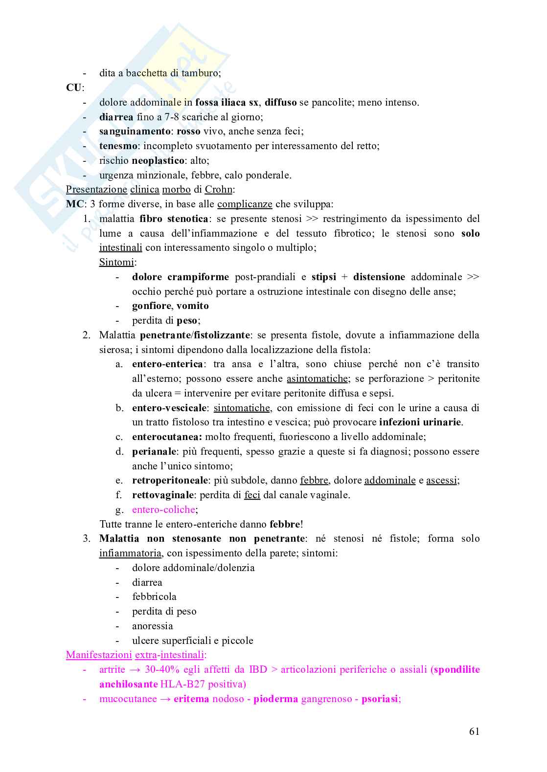 Schemi di Gastroenterologia Pag. 61