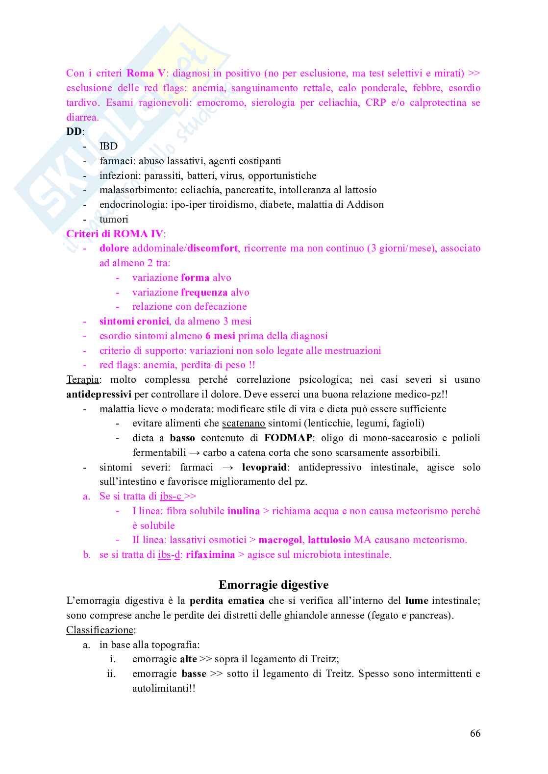 Schemi di Gastroenterologia Pag. 66