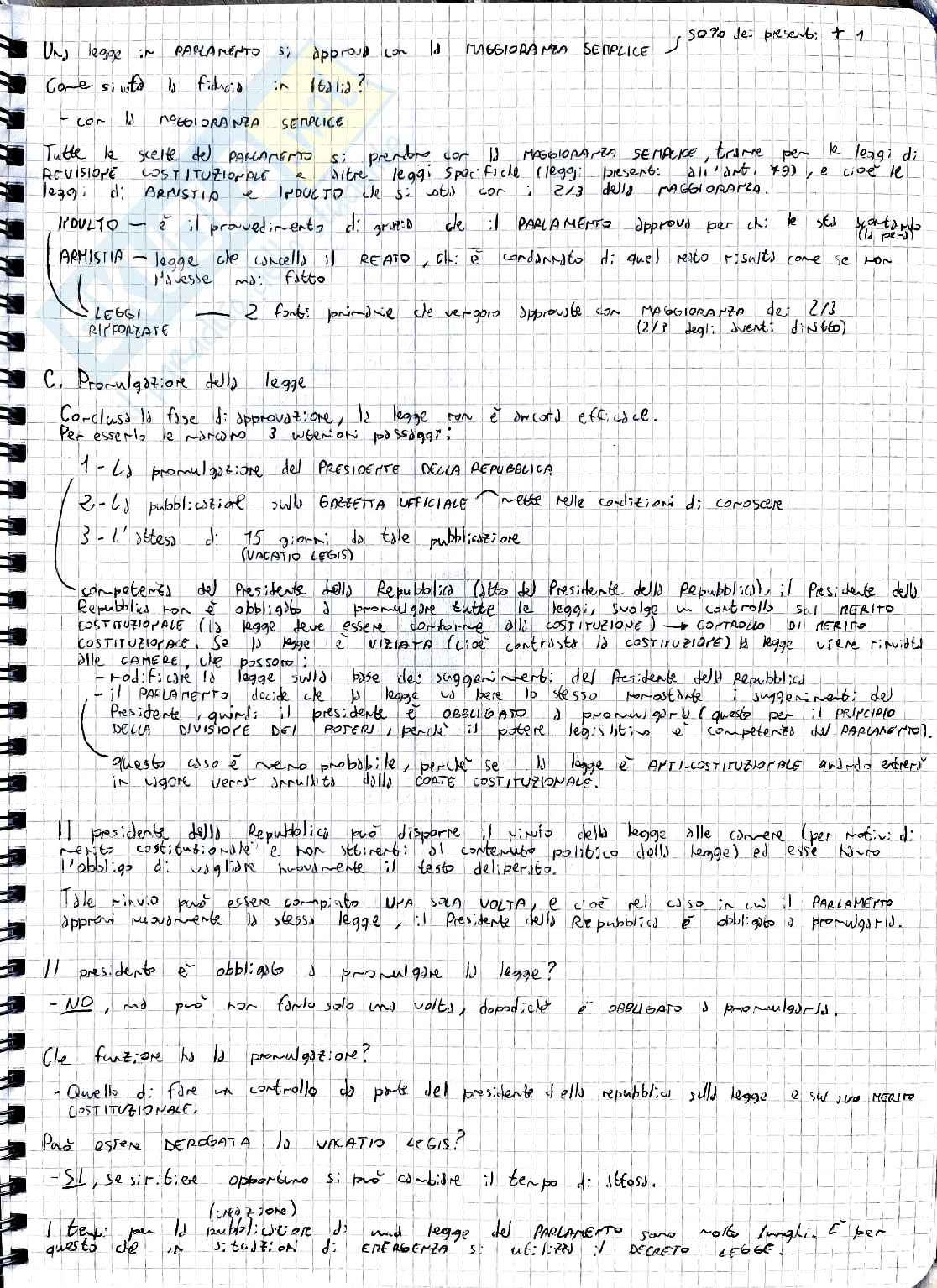 Diritto pubblico - Leggi e costituzione - Appunti  Pag. 6