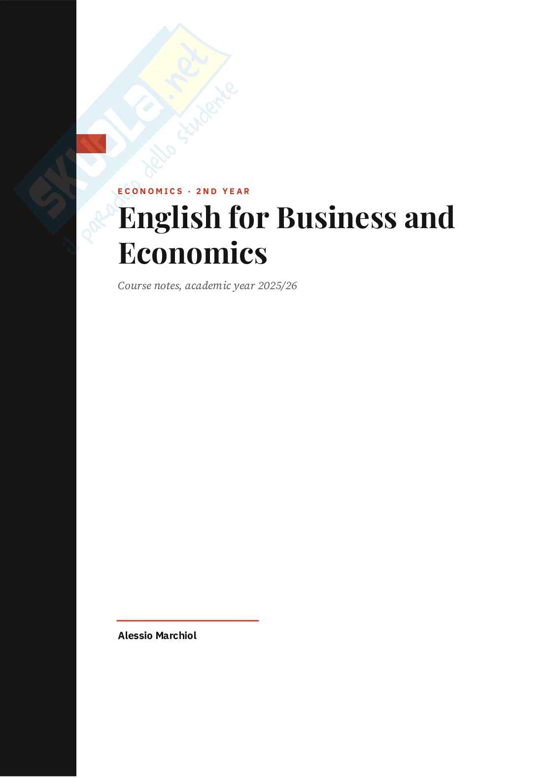 English Business for Economics Pag. 1