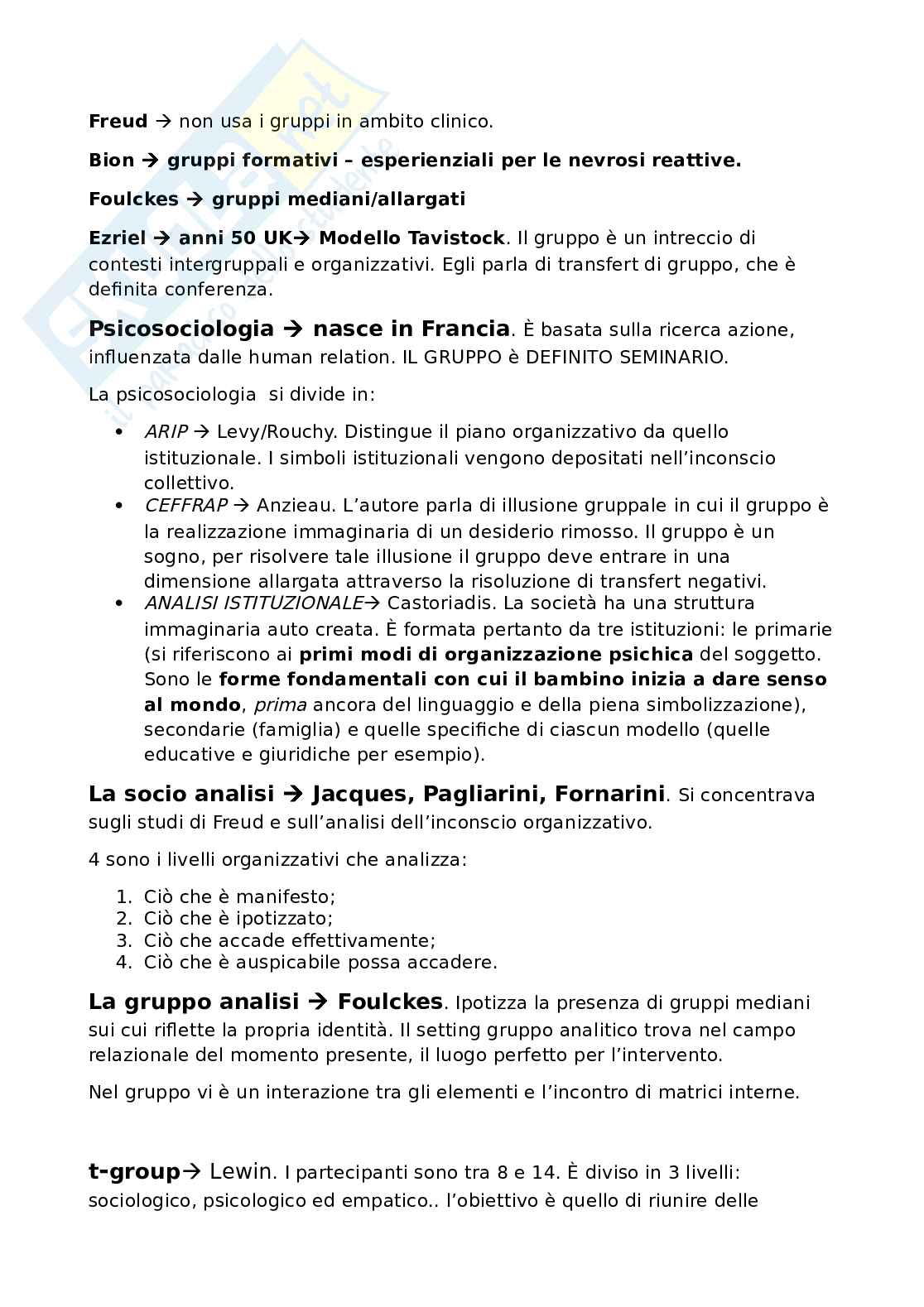 Psicologia dei gruppi concetti chiave della disciplina Pag. 16