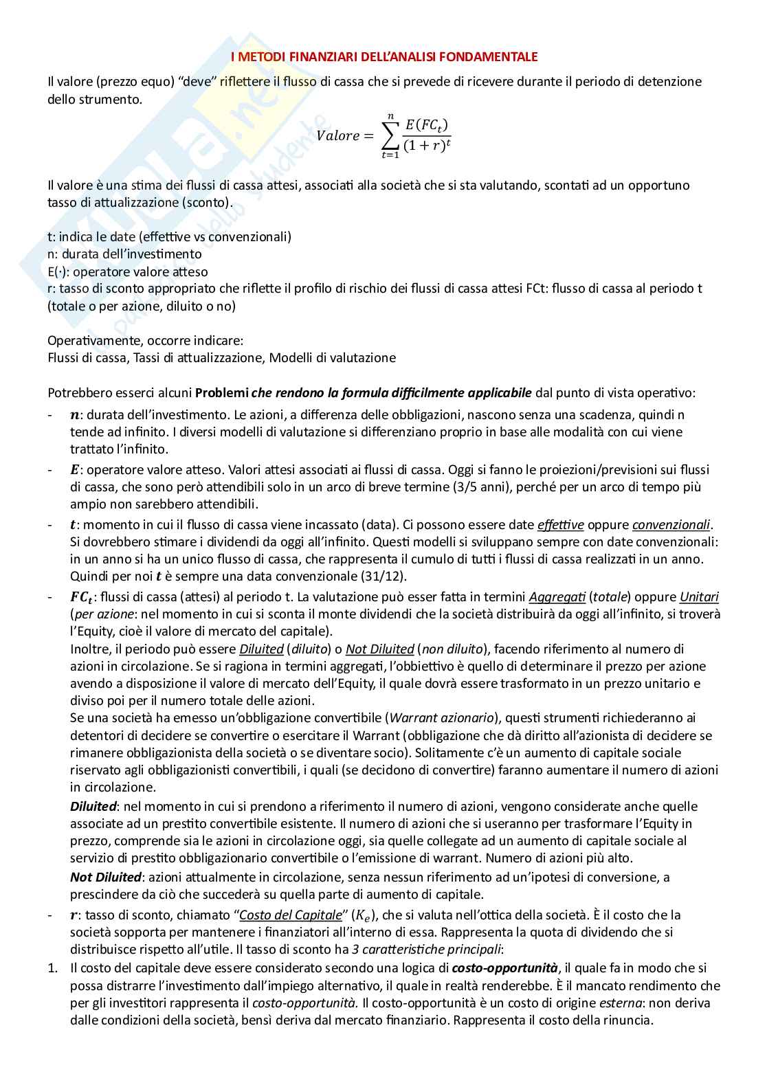 Appunti Economia del mercato mobiliare Pag. 61