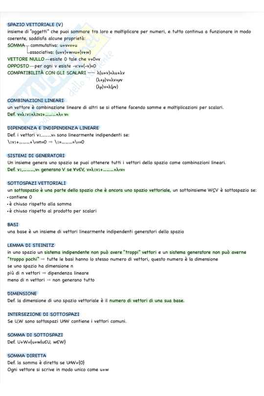 Preparazione esame Geometria I Pag. 1