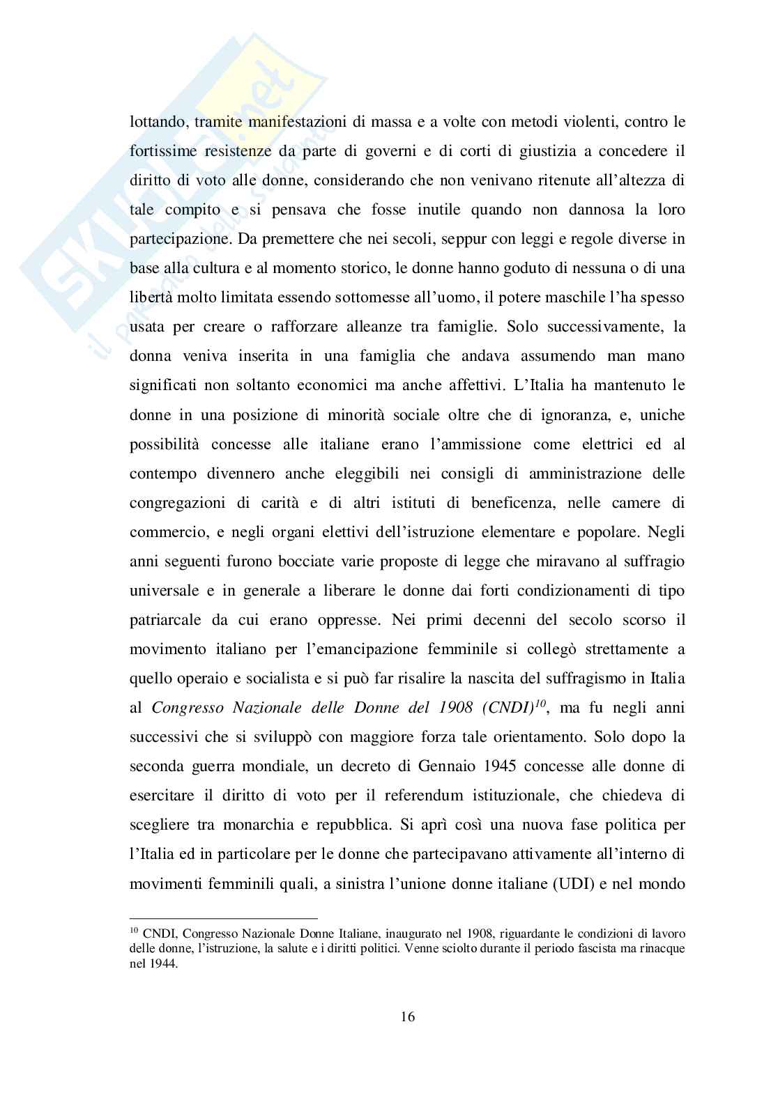 Disuguaglianze sociali - Discriminazione di genere nel mercato del lavoro Pag. 16