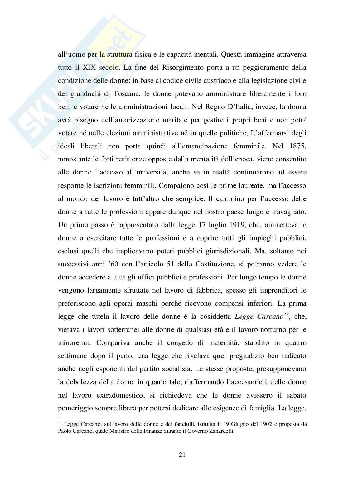 Disuguaglianze sociali - Discriminazione di genere nel mercato del lavoro Pag. 21