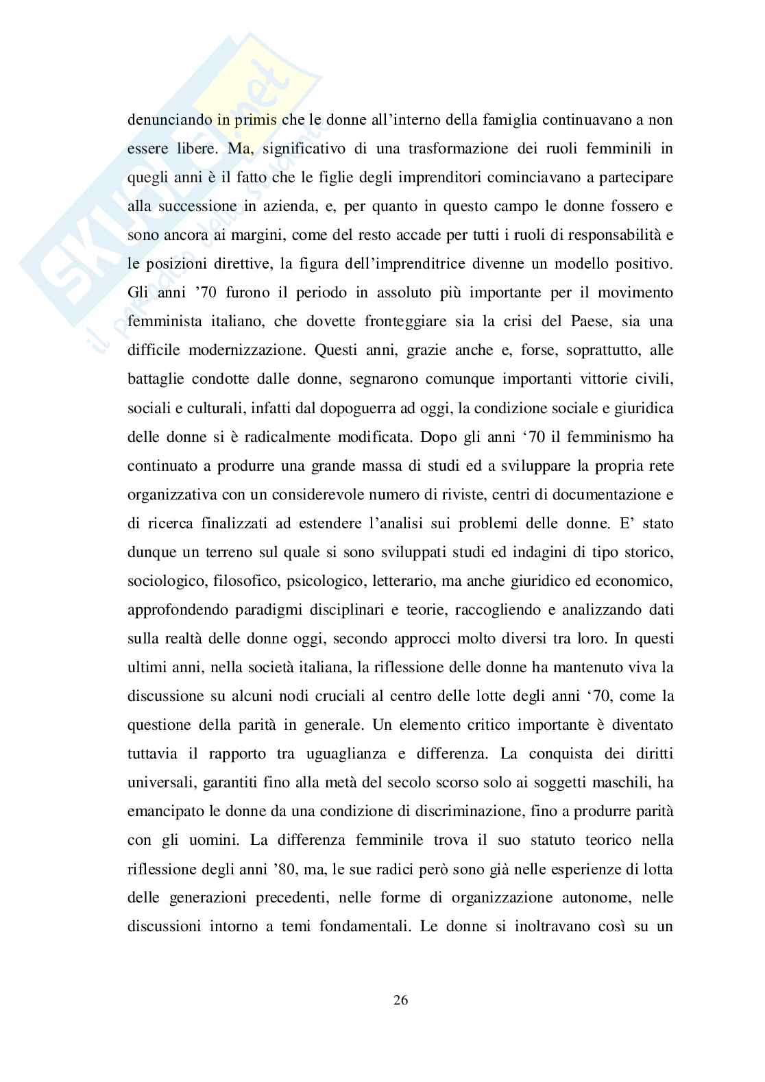 Disuguaglianze sociali - Discriminazione di genere nel mercato del lavoro Pag. 26