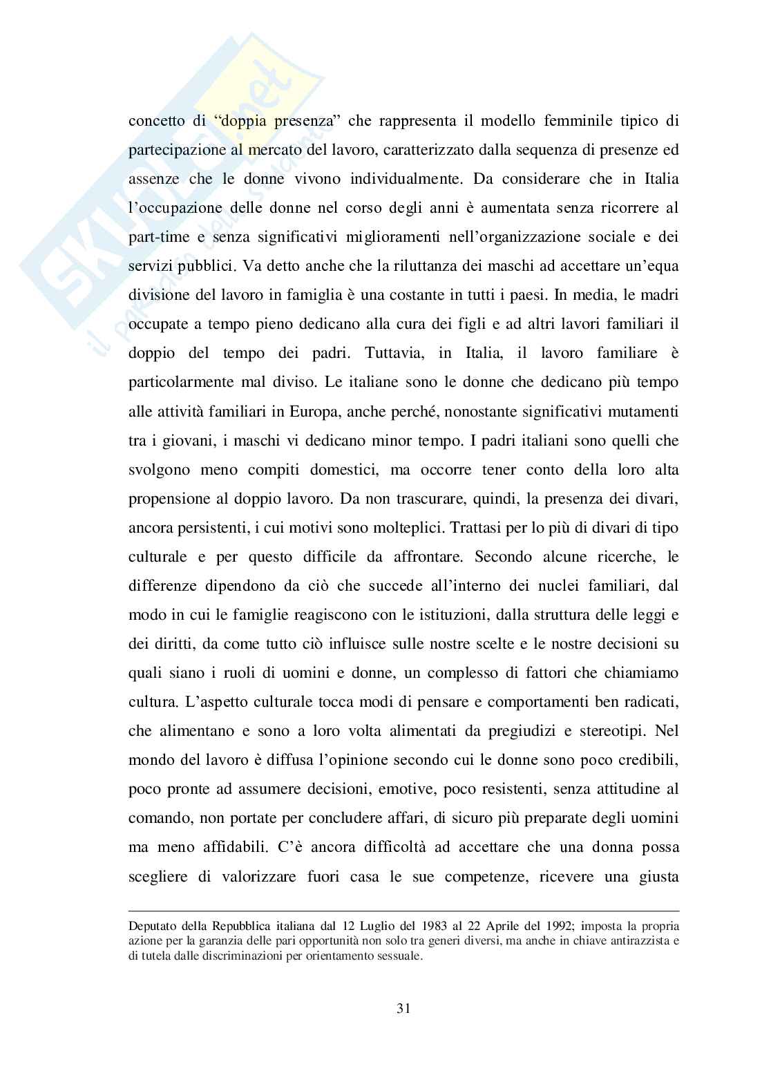 Disuguaglianze sociali - Discriminazione di genere nel mercato del lavoro Pag. 31