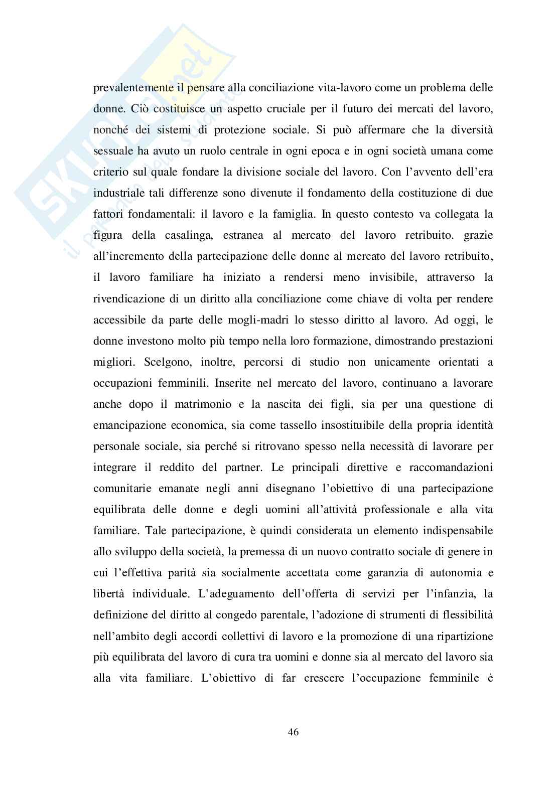 Disuguaglianze sociali - Discriminazione di genere nel mercato del lavoro Pag. 46