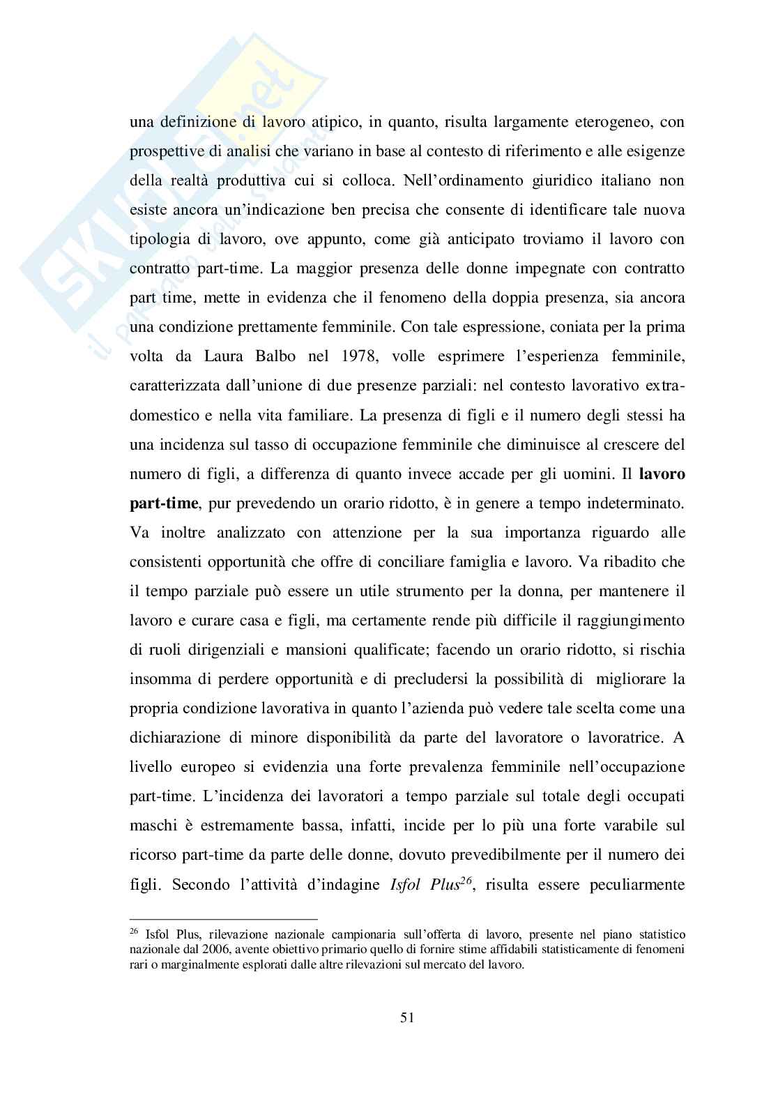 Disuguaglianze sociali - Discriminazione di genere nel mercato del lavoro Pag. 51