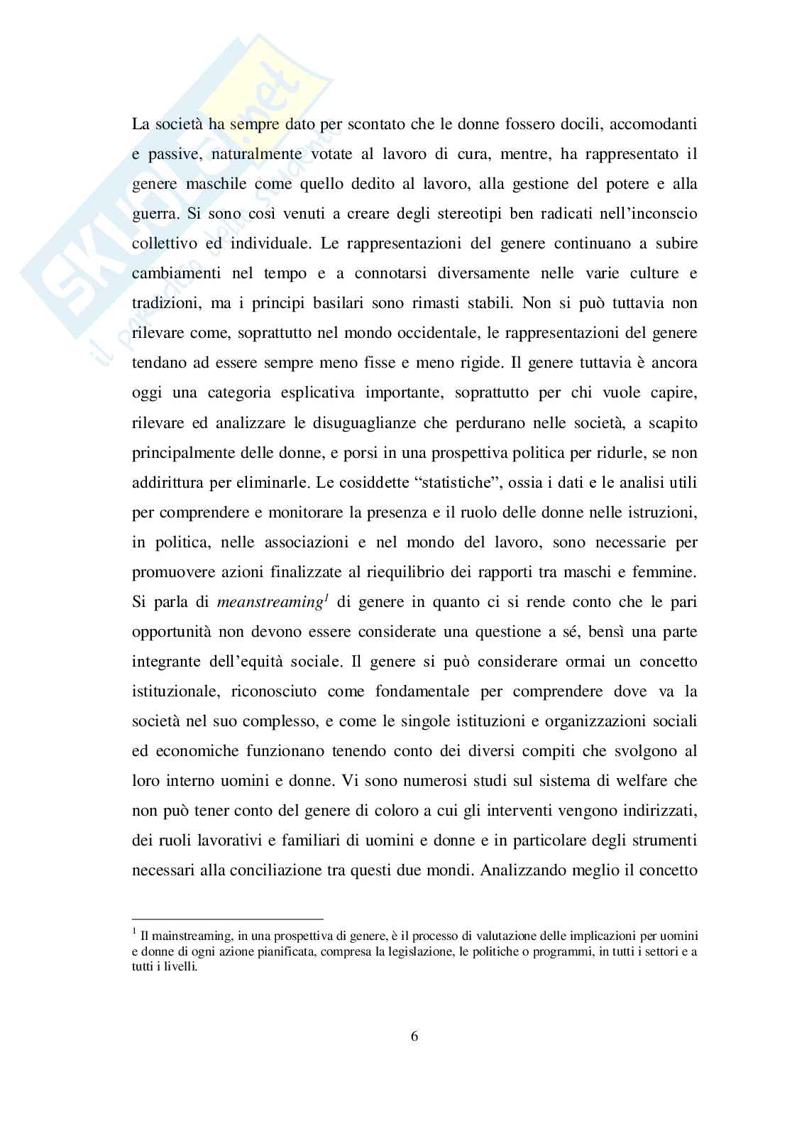 Disuguaglianze sociali - Discriminazione di genere nel mercato del lavoro Pag. 6